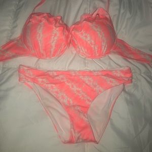 Victoria Secret Neon Coral 2 piece Bikini